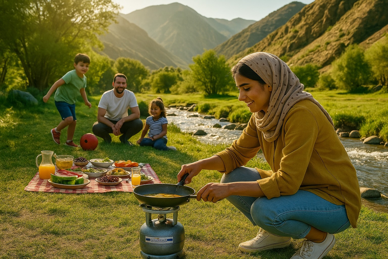  اجاق گاز پیکنیکی PK-01 یک کیلویی در طبیعت 