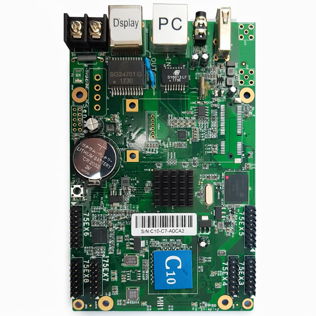  نمایی از بالا از مادربورد c10 