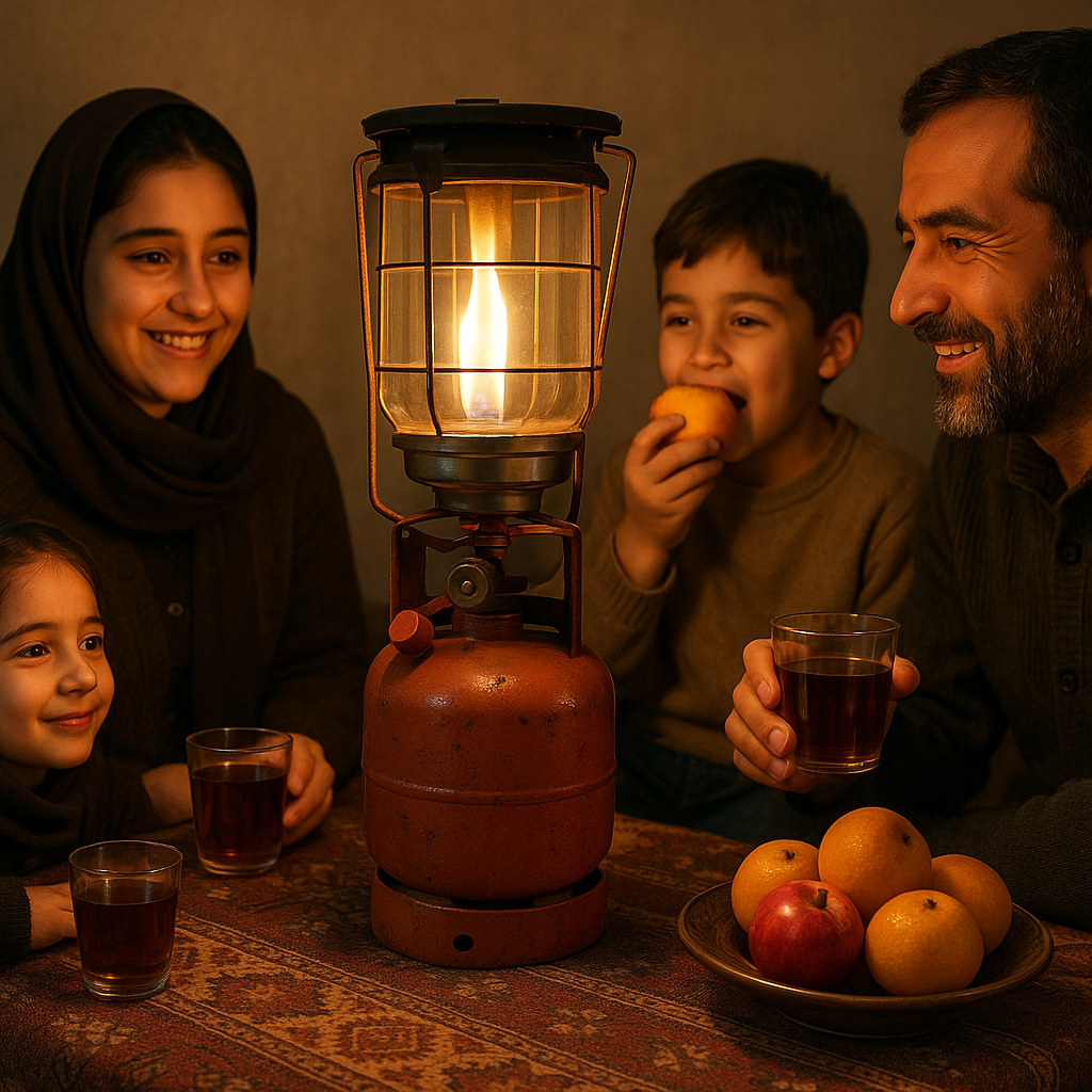  alt="چراغ پیک‌نیکی مدل حاج‌ذاکر با توری و شیشه" 